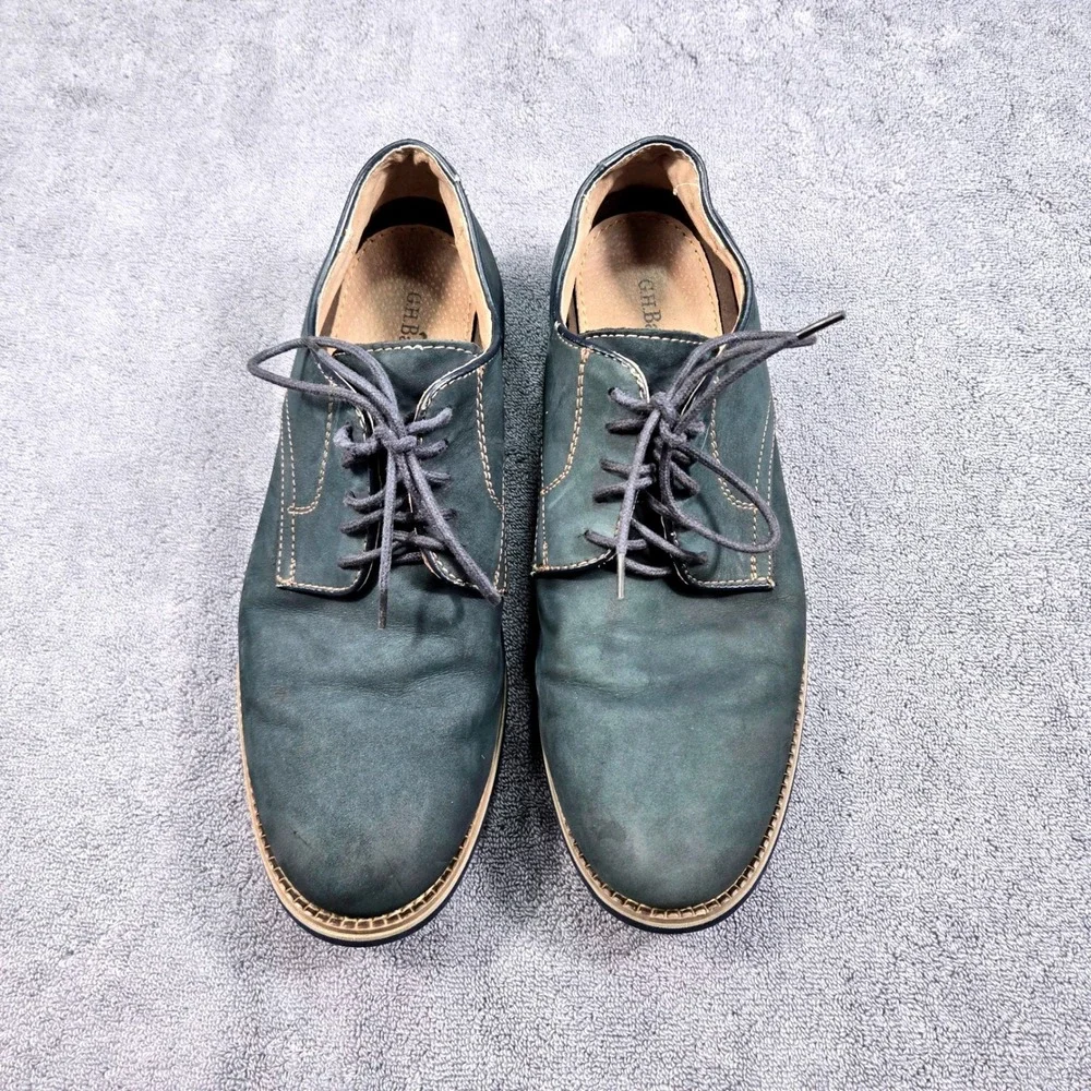 GH‎ Bass Clifton Derby Shoes Mens 10D Dark Teal Good Nubuck Leather Lace Up